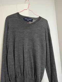 【タイムセール】COMME des GARÇONS グレー Vネックニット S