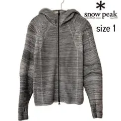 スノーピークsnowpeakホールガーメントニットジャケット グレー 日本製