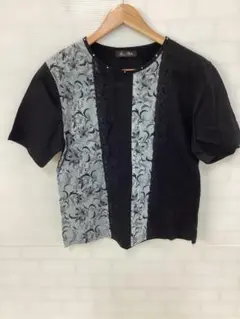 最終値下◎6.19◎S942P◎モアプラタ◎Tシャツ◎ブラック◎レース◎L