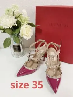 VALENTINO ヴァレンティノ ロックスタッズアンクルストラップパンプス