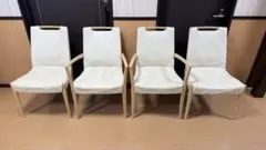 ホワイトダイニングチェア4脚セット