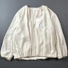 タグ付き 未使用品 23区 シアータンブラーブルゾン ノーカラー