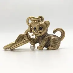 COACH 子猫 クリーチャー キトゥン バッグチャーム メタル キャット新品