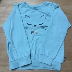 ベルメゾンGITA猫柄水色トレーナー130
