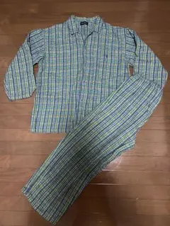 90s イヴサンローラン パジャマ サイズＬ　上下セット メンズ ロゴ　日本製
