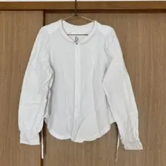 gasa*ガサ スモールカラー バックフリルブラウス