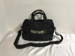 本物モスキーノMOSCHINOビジネスショルダーバッグトートボストンバック黒