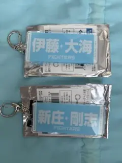 日ハム 伊藤大海 新庄剛志 父の日　ライトブルー キーホルダー