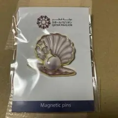 【限定品】大阪 関西 万博 カタール パビリオン マグネット ピンバッジ　真珠
