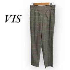 VIS｜チェック柄テーパードパンツ Mサイズ｜美脚見え