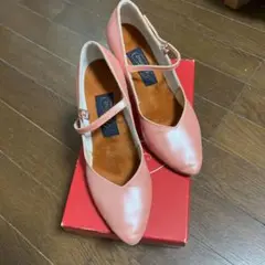 Iijima ピンク ダンスシューズ ストラップ付き 23cm