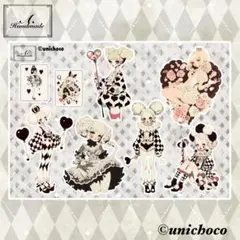 レトロトランプガールコラージュペーパー1 【No.b36】