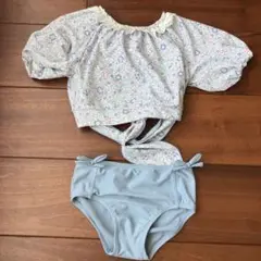 水着セパレート花柄100(お子様がいる家庭のみ購入可能)女の子