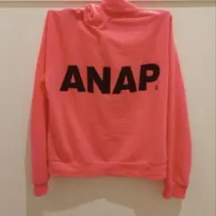 ANAP ピンク ジップアップパーカー