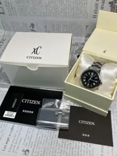 極美品 クロスシー チタン ハッピーフライト エコドライブ 電波 H149 時計