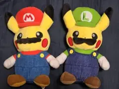 ポケモンセンター　マリオピカチュウ ルイージピカチュウ マスコットぬいぐるみ ポケモンセンター マリオピカチュウ ルイージピカチュウ