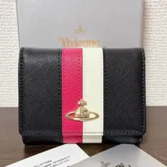 VivienneWestwood 三つ折り財布　ブラック　がま口　ミニ財布