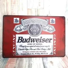 ブリキ看板☆Budweiser バドワイザー 308