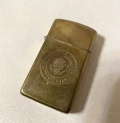 ZIPPO ソリッドブラス スリム ダブルイヤー 1986 アメリカ国章