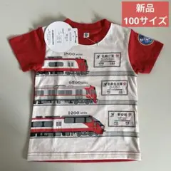 名鉄 電車 Tシャツ 赤 サイズ100 新品未使用