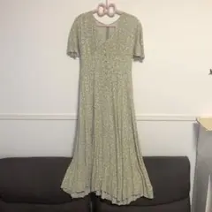 フレアスリーブプリントワンピース フレイアイディー