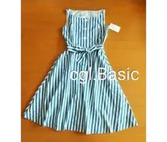 新品♪cgl.Basic★爽やかストライプワンピース