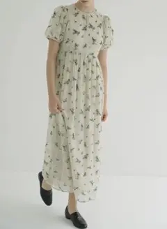 clane FLOWER OPAL PUFF ONEPIECE
