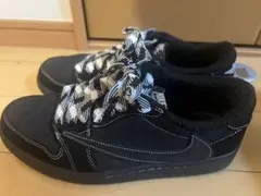 ブラックファントム黒紐のみ トラヴィススコット × ナイキ エアジョーダン1 ロー OG SP