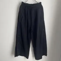 【美品】Y-3 ブラック ワイドパンツ サイドスナップボタン オーバーサイズ