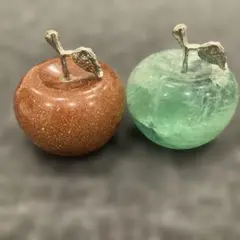 天然石　りんご　大きめ　2個セット