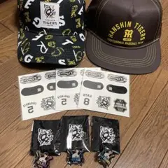 阪神タイガース キャップ・ピンバッジ・ステッカーセット