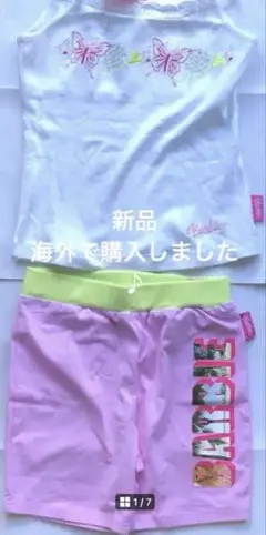 #Barbie タンクトップ＆パンツセット 新品 キッズ 服 美品
