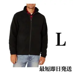 メンズ フリース ジャケット ブラック Ｌ ジップアップ 20