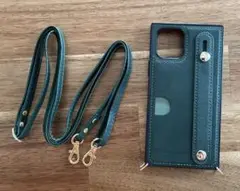 iPhone 11 Pro スマホケース 斜めがけ ショルダーケース 緑