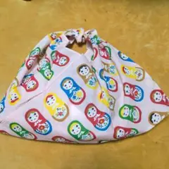 あずま袋 エコバッグ ハンドメイド マトリョーシカ柄