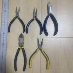 彫金　細工　プライヤー　ニッパー　ペンチ　5本 中古品