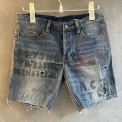 Ksubi(スビ)ダメージプリントハーフパンツ　ショートパンツ