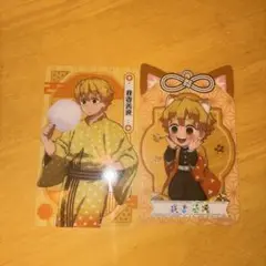 レア 鬼滅の刃 漆ノ章 in ナムコ ノベルティ クリアシート 善逸 2点