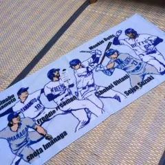 新品未使用✢MLB PLAYERS フェイスタオル 〈ブルー〉