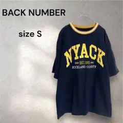 BACK NUMBER バックナンバー Tシャツ 半袖 ネイビー イエロー S