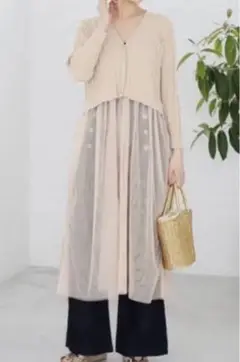 Ray Beams チュールキリカエロングガーディガン