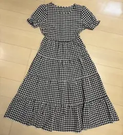 美品 SHEIN ギンガムチェック ワンピース xs