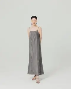 プリーツ ロングスカート　ジャンパースカート　キャミソールワンピース