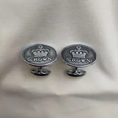 CROWNロゴ入りメタルカフス