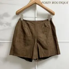 【美品】フォクシー ブティック フェイクスウェード ショートパンツ M №672