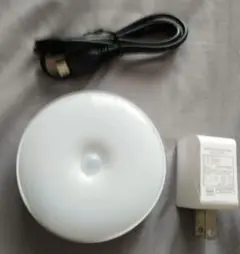 人感センサーホワイトフットライトUSB充電　オマケ付き