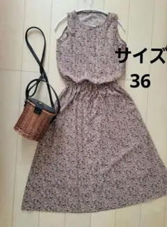 ロペピクニック　ノースリーブ　花柄　ワンピース　36