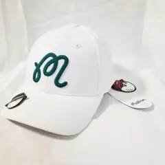 ゴルフキャップ マーカー付き Malbonマルボン ゴルフ ホワイト 帽子