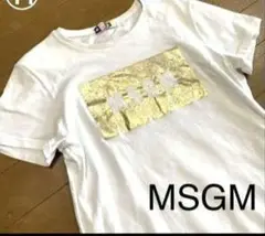 お値下げ☆MSGM ゴールドロゴ 半袖Tシャツ サイズ　14 カットソー