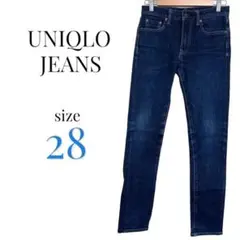 ユニクロ【28】スリムフィットジーンズ デニム パンツ ボトムス ブルー 古着